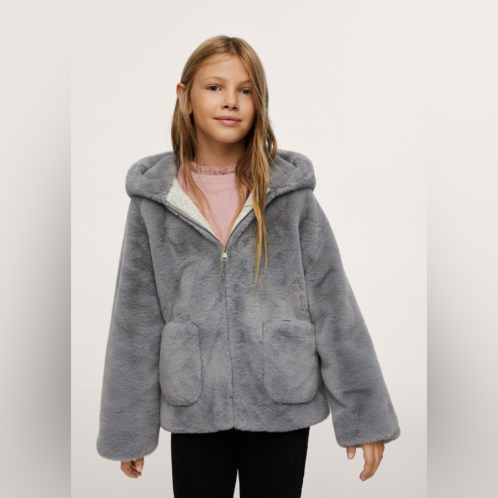 Mango Hooded Faux-Fur